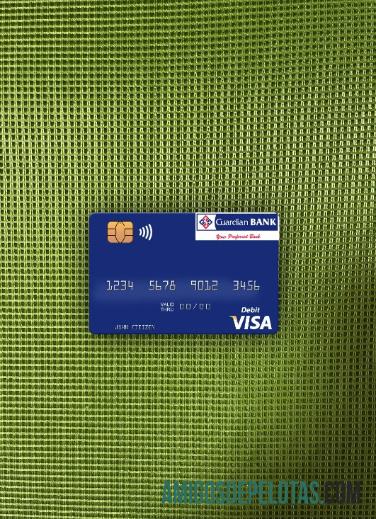 Cartão de débito Visa do Kenya Guardian Bank Photolook Front exemplo real